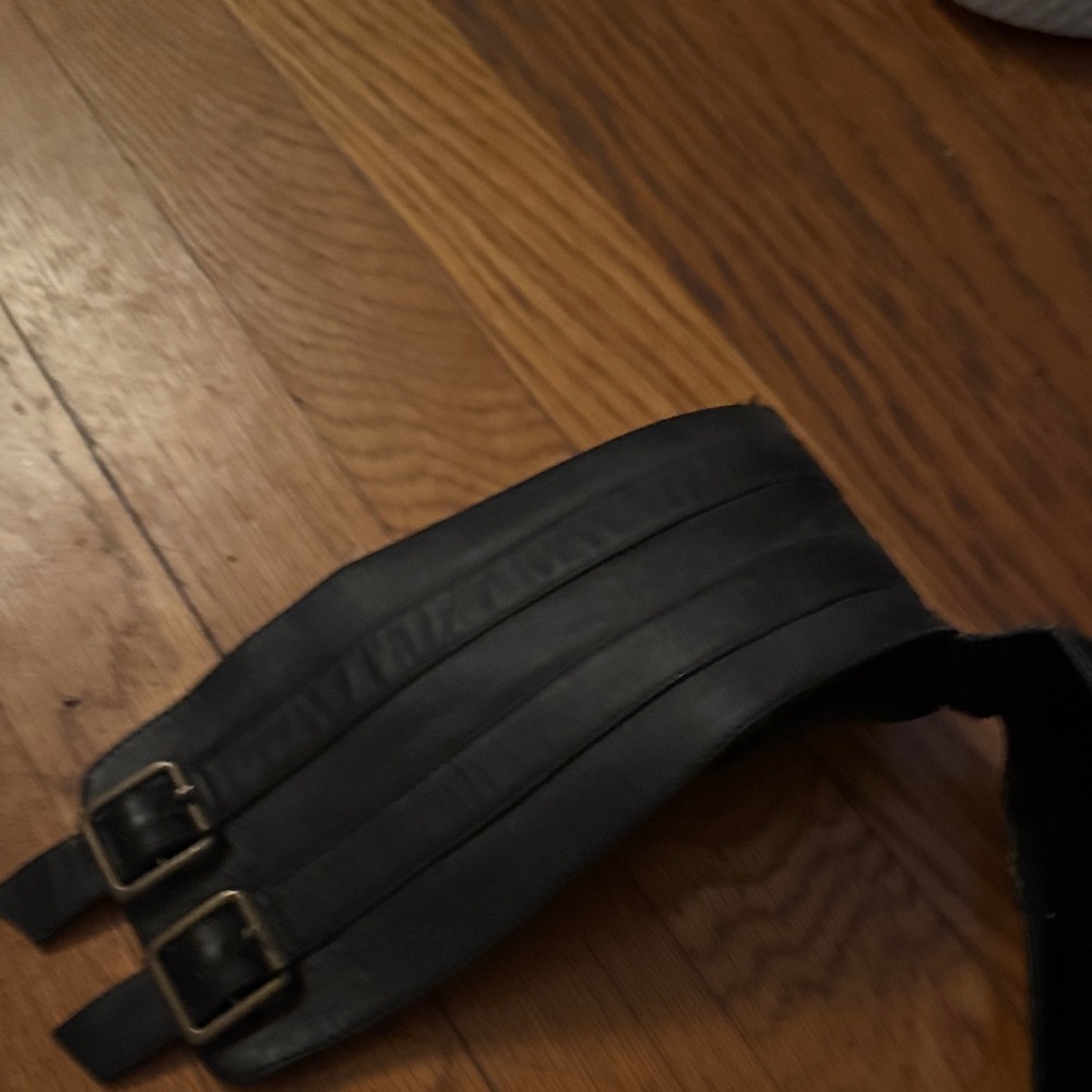 Jeffrey Campbell Black Wedge Shoes with Buckle Detail - Picture 8 of 9